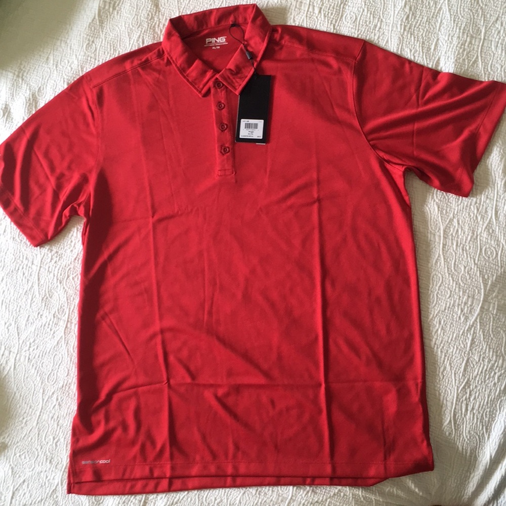 Ping Waggle Red Golf Shirt - XL - Standard Fit